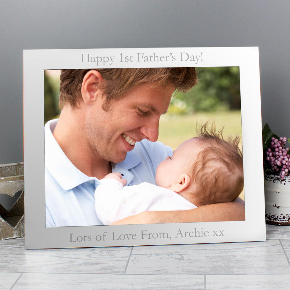 Personalised 10x8 Landscape Silver Photo Frame Personalise It! Gifts
