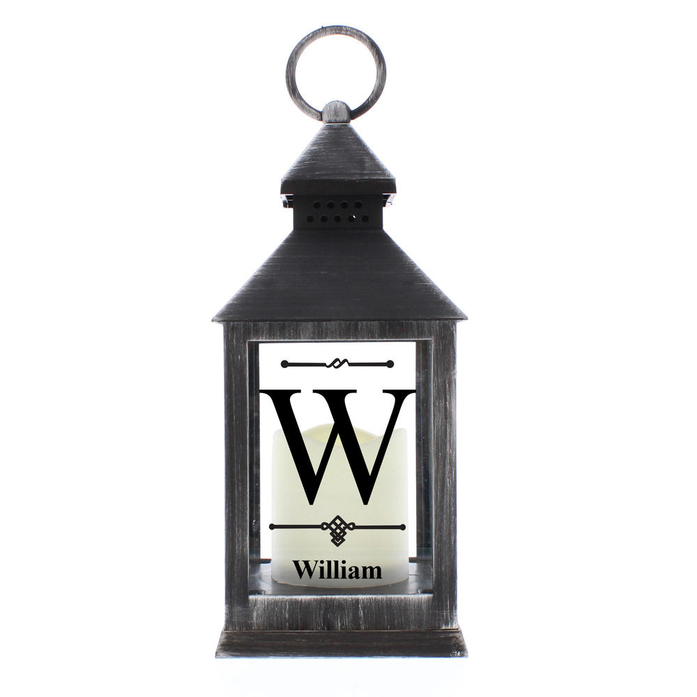 Personalised Initial Rustic Black Lantern Personalise It! Gifts