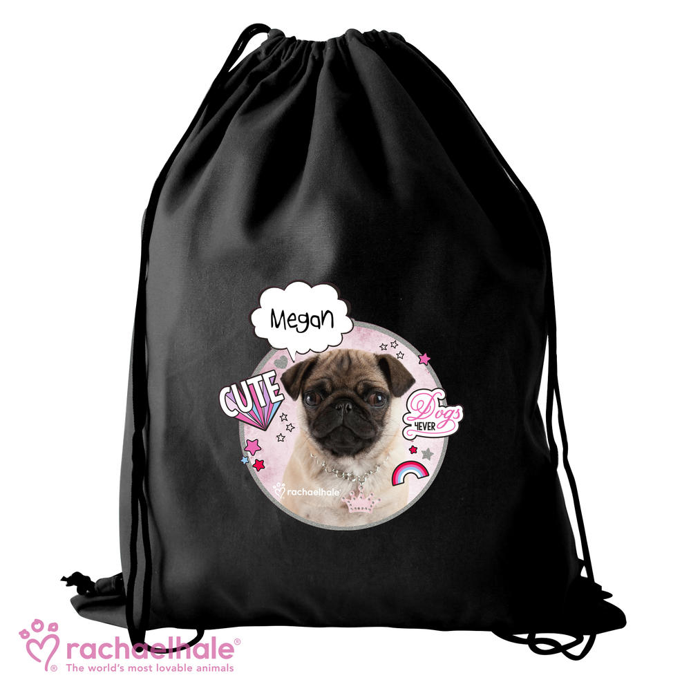 black pug backpack
