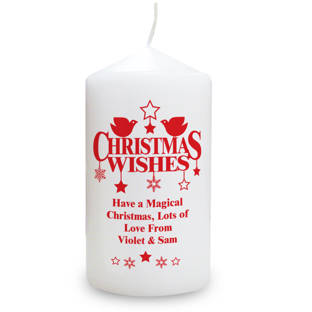 Personalised Christmas Wishes Candle Personalise It! Gifts