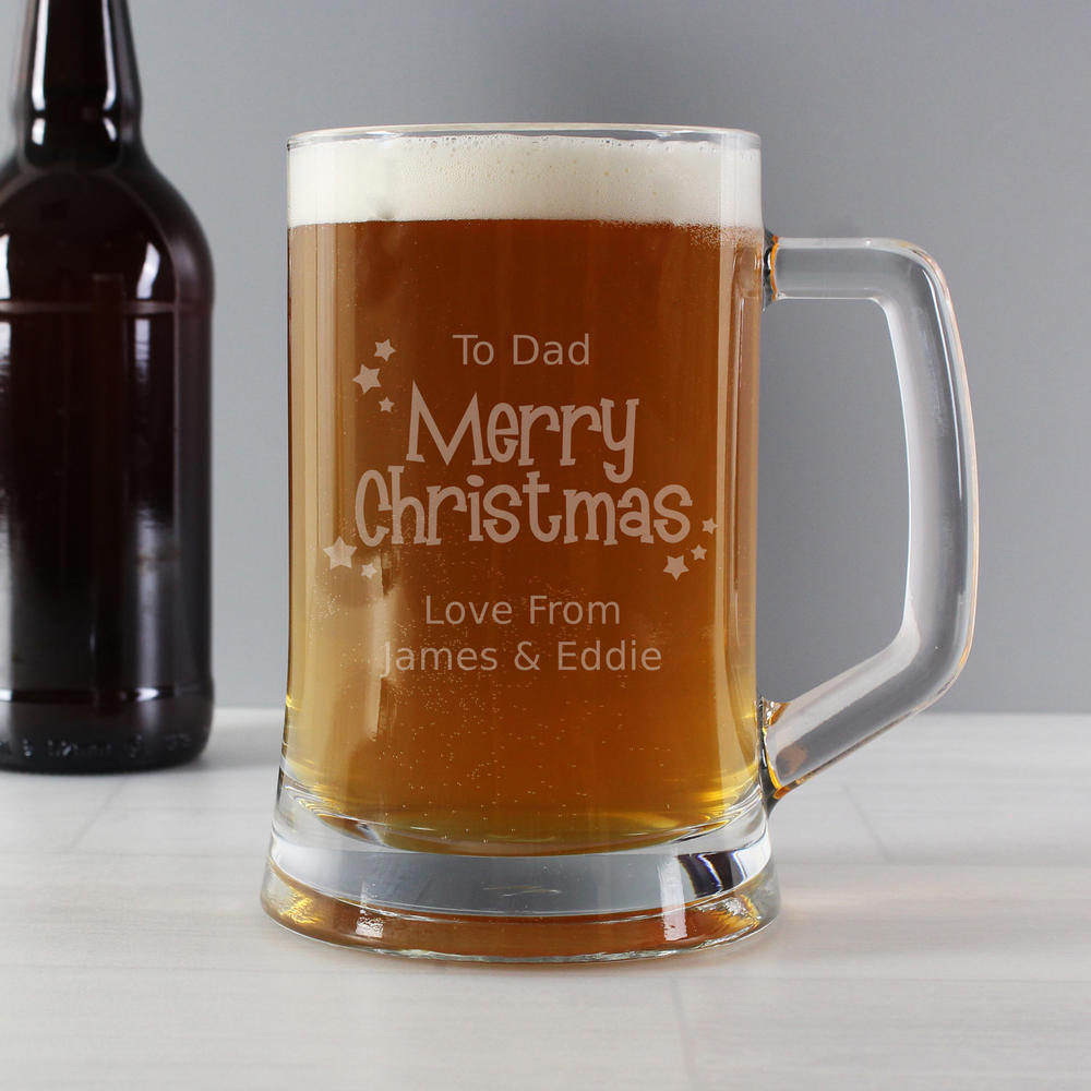 Personalised Merry Christmas Pint - Personalise It! | Personalised ...