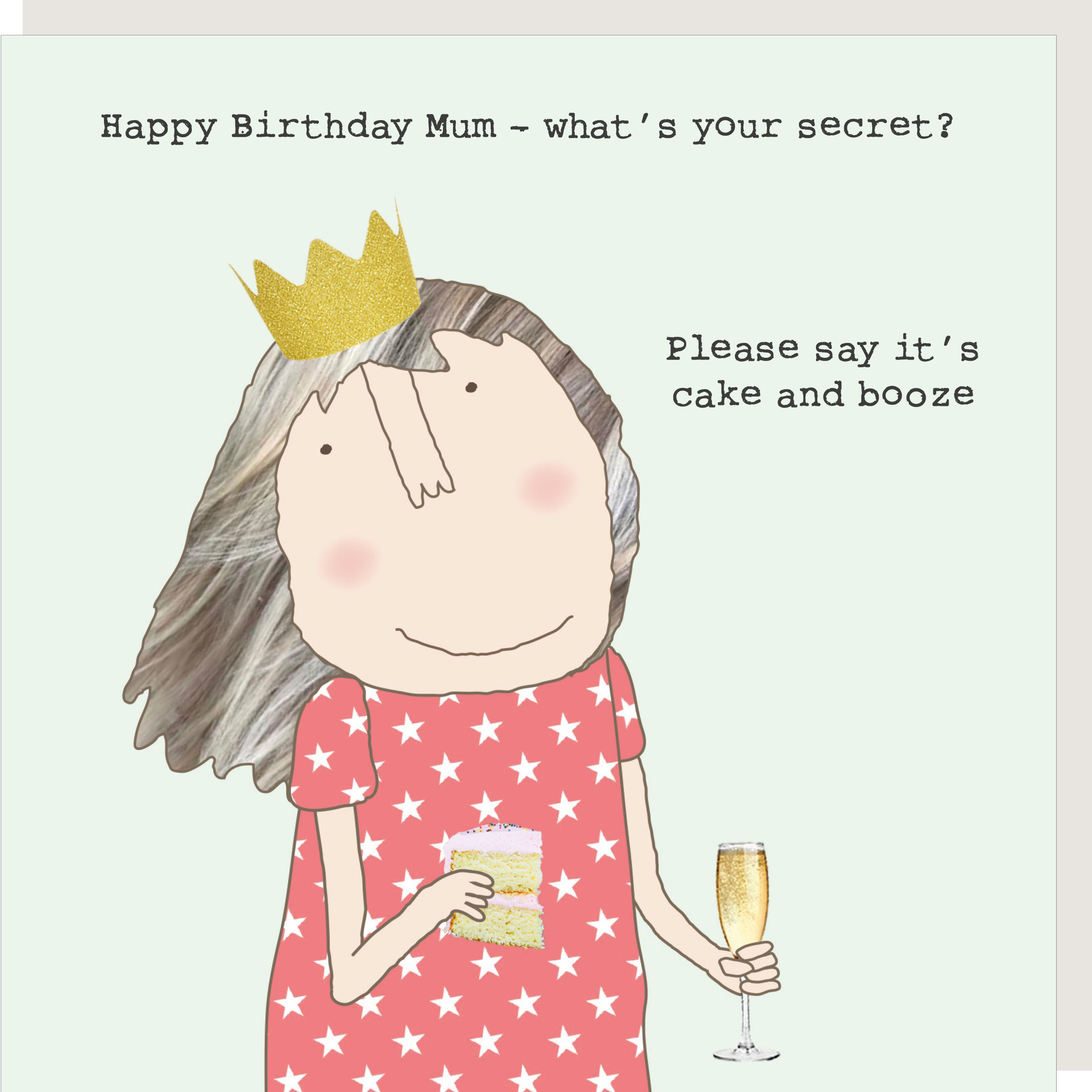 Rosie Made A Thing Mum's Secret Cake Booze Birthday Card Humour Greeting  Cards