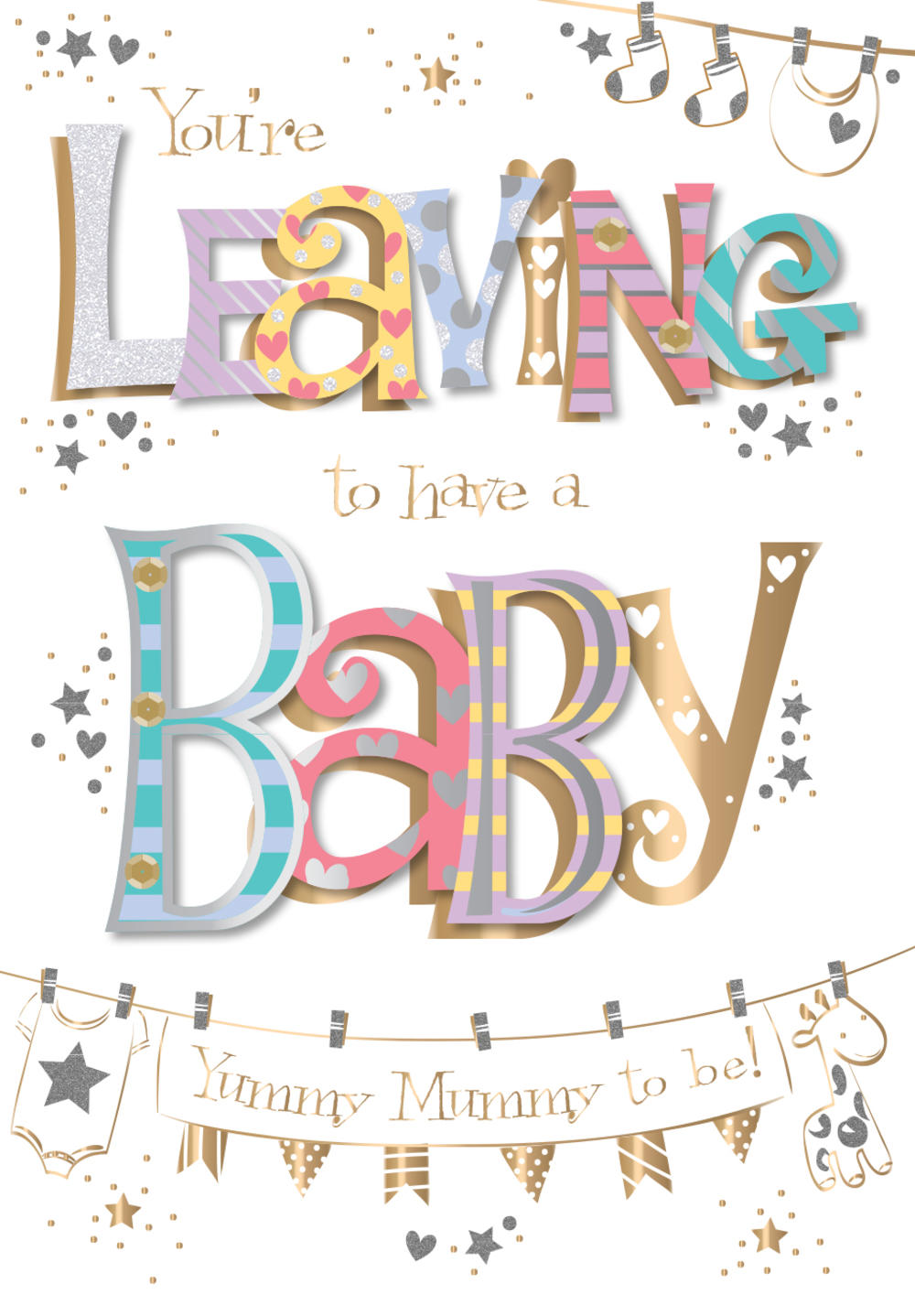 Leaving To Have A Baby Embellished Leaving Greeting Card Cards