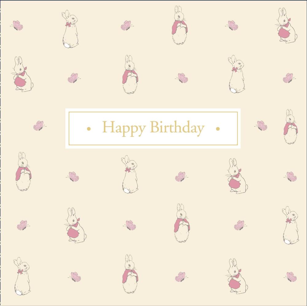 Peter Rabbit Female Happy Birthday Greeting Card Cards