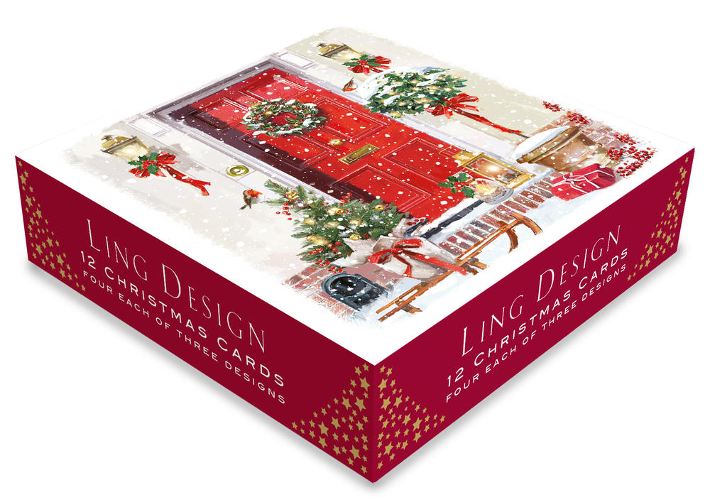 Box of 12 Assorted A Warm Square Christmas Cards Cards