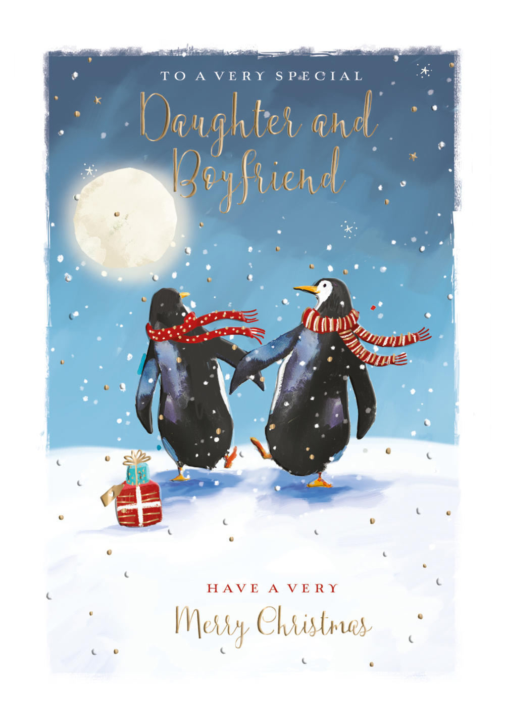 Daughter & Boyfriend Christmas Greeting Card  Cards
