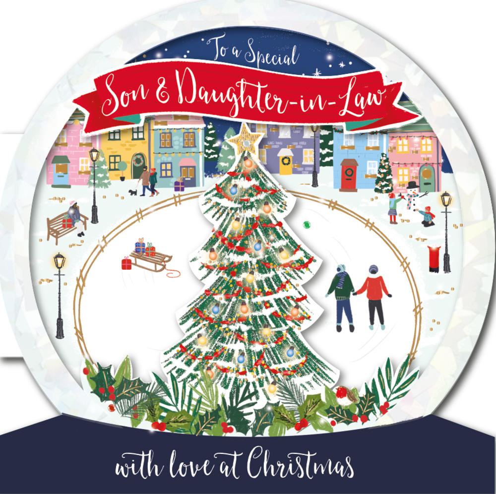 Son & DaughterInLaw Embellished Christmas Greeting Card  Cards