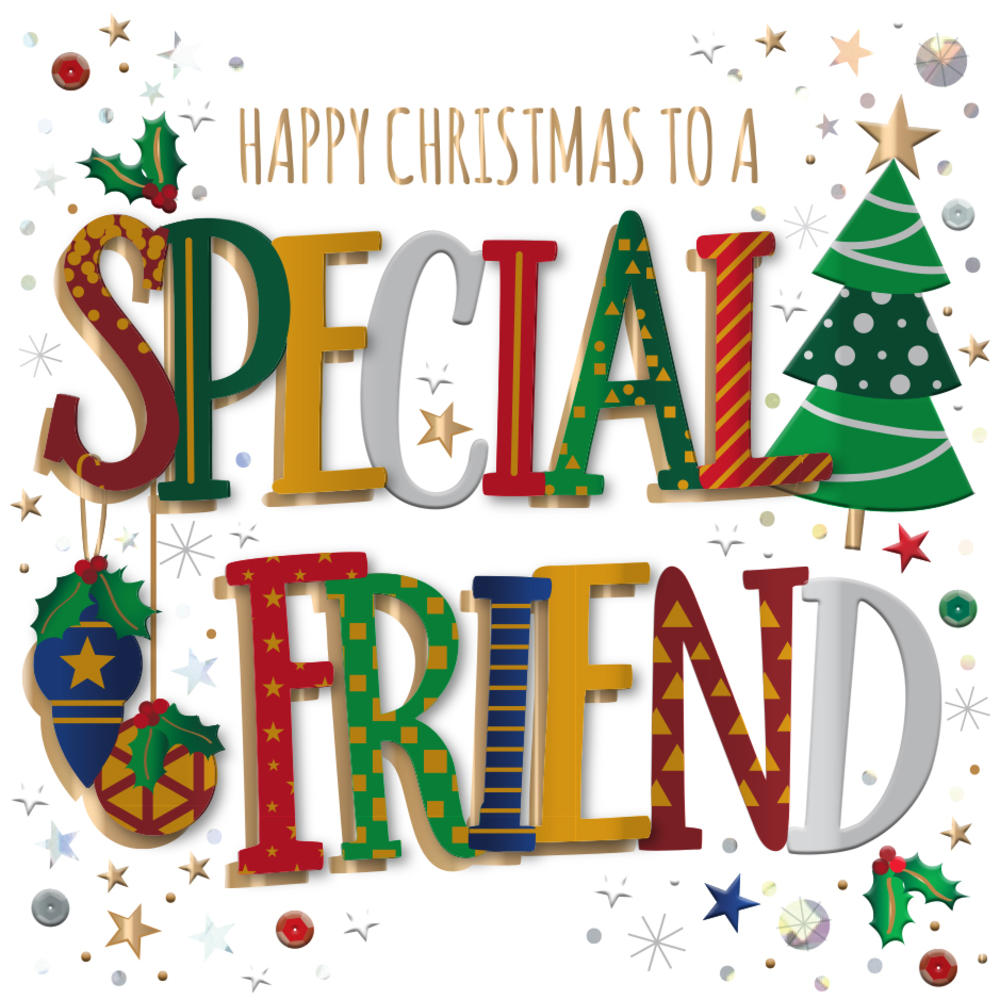 To Special Friend Embellished Christmas Greeting Card | Cards