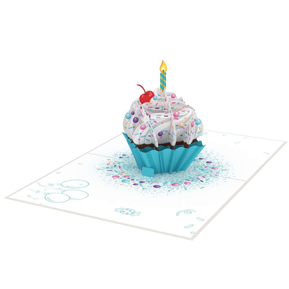 75th Birthday Card PERSONALIZED for FREE With Name and Any Birthday NUMBER Original Watercolor Cupcake Mom Mum Sister Daughter Friend