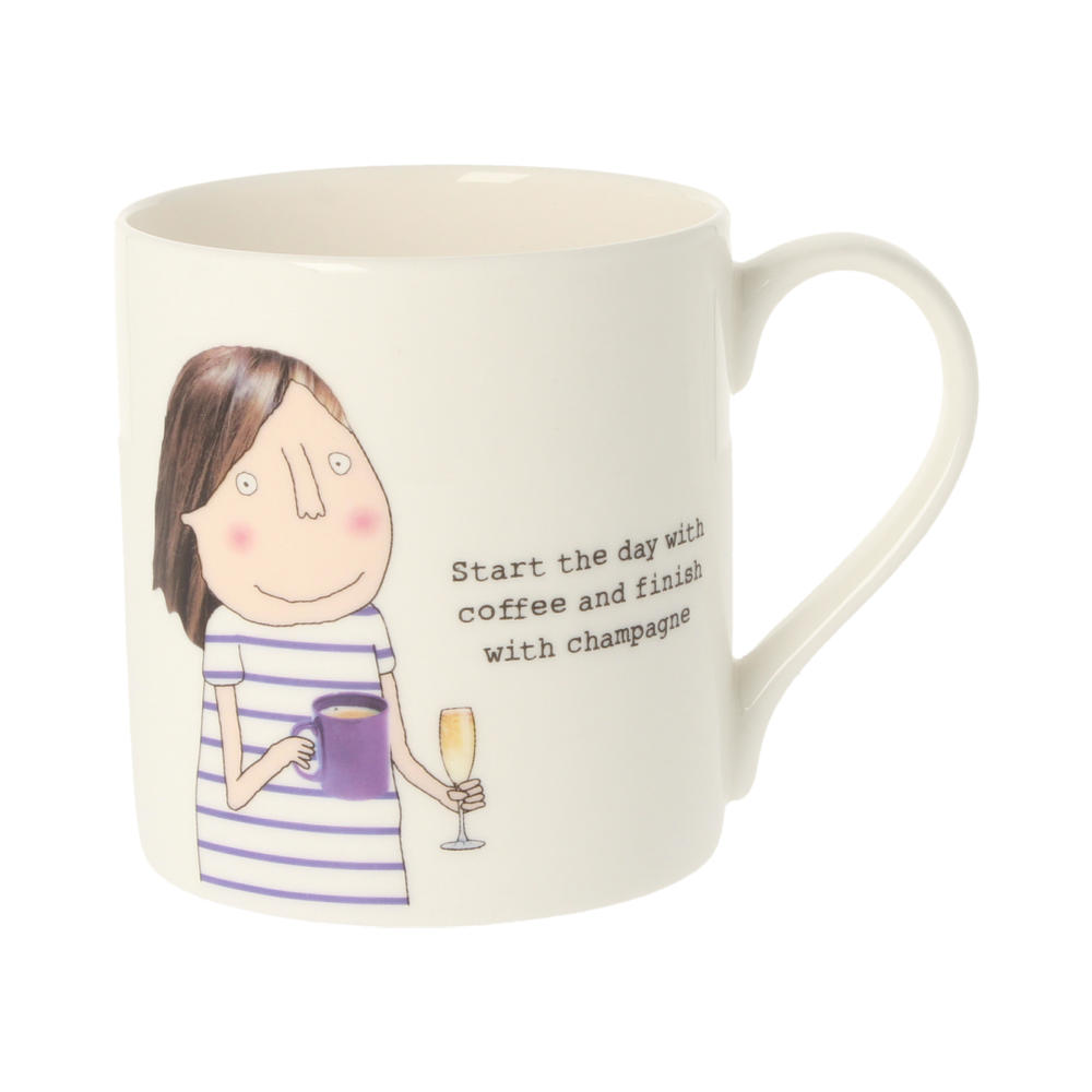 Rosie Made A Thing Start On Coffee Finish With Champagne Bone China Mug ...