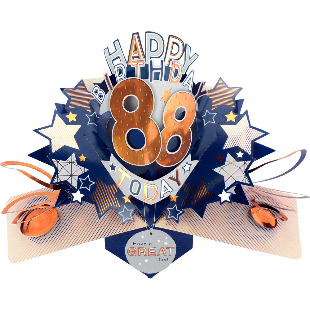 Happy 88th Birthday 88 Today Pop Up Greeting Card Cards