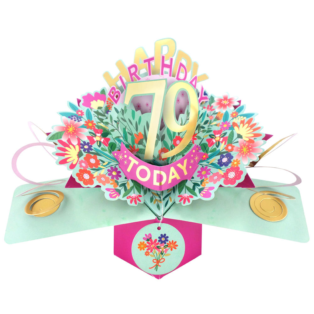Happy 79th Birthday 79 Today Pop-Up Greeting Card | Cards