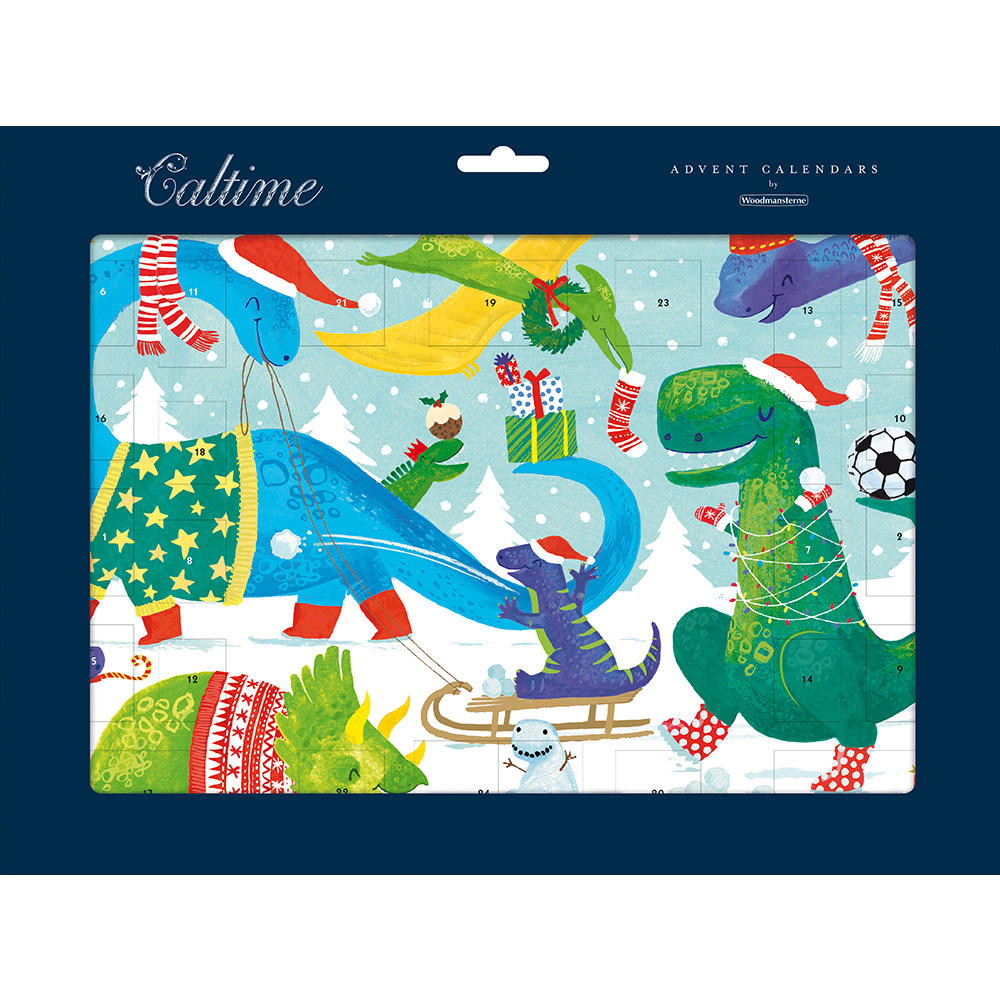 Caltime Children's Dinosaur Xmas Cartoon Christmas Advent Calendar