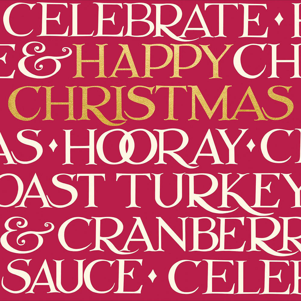 Emma Bridgewater Foiled Celebrate & Happy Christmas Card Cards