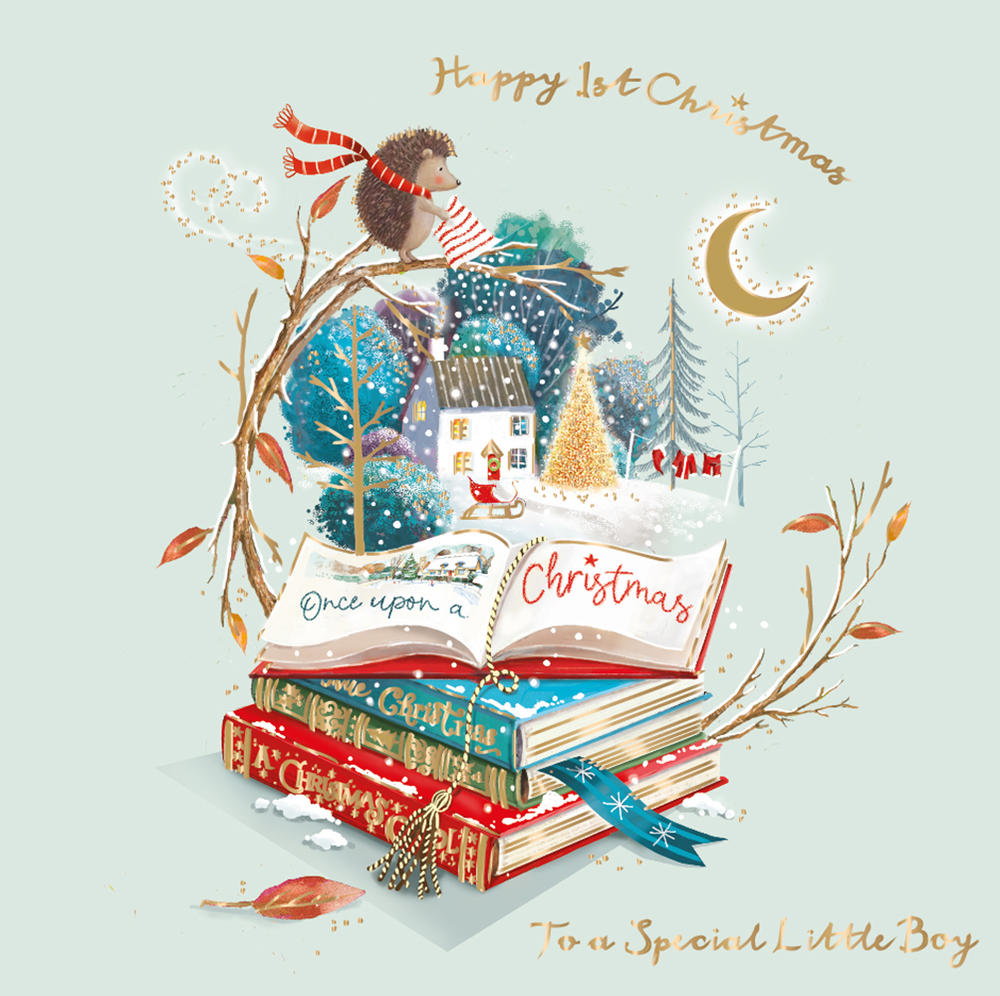 Baby Boy's 1st Christmas Curious Inksmith Christmas Card Cards