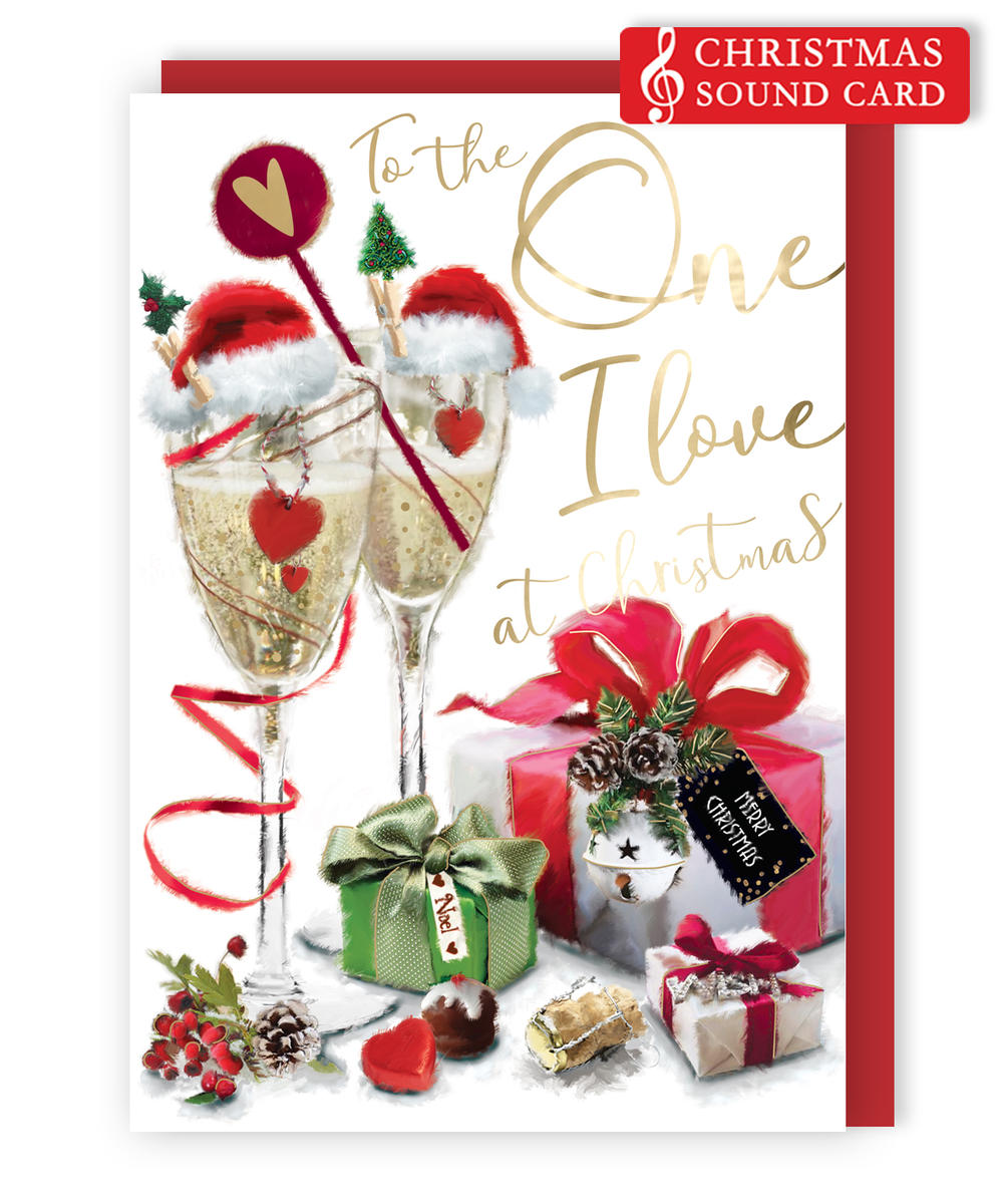 To The One I Love Singing Musical Christmas Card Cards