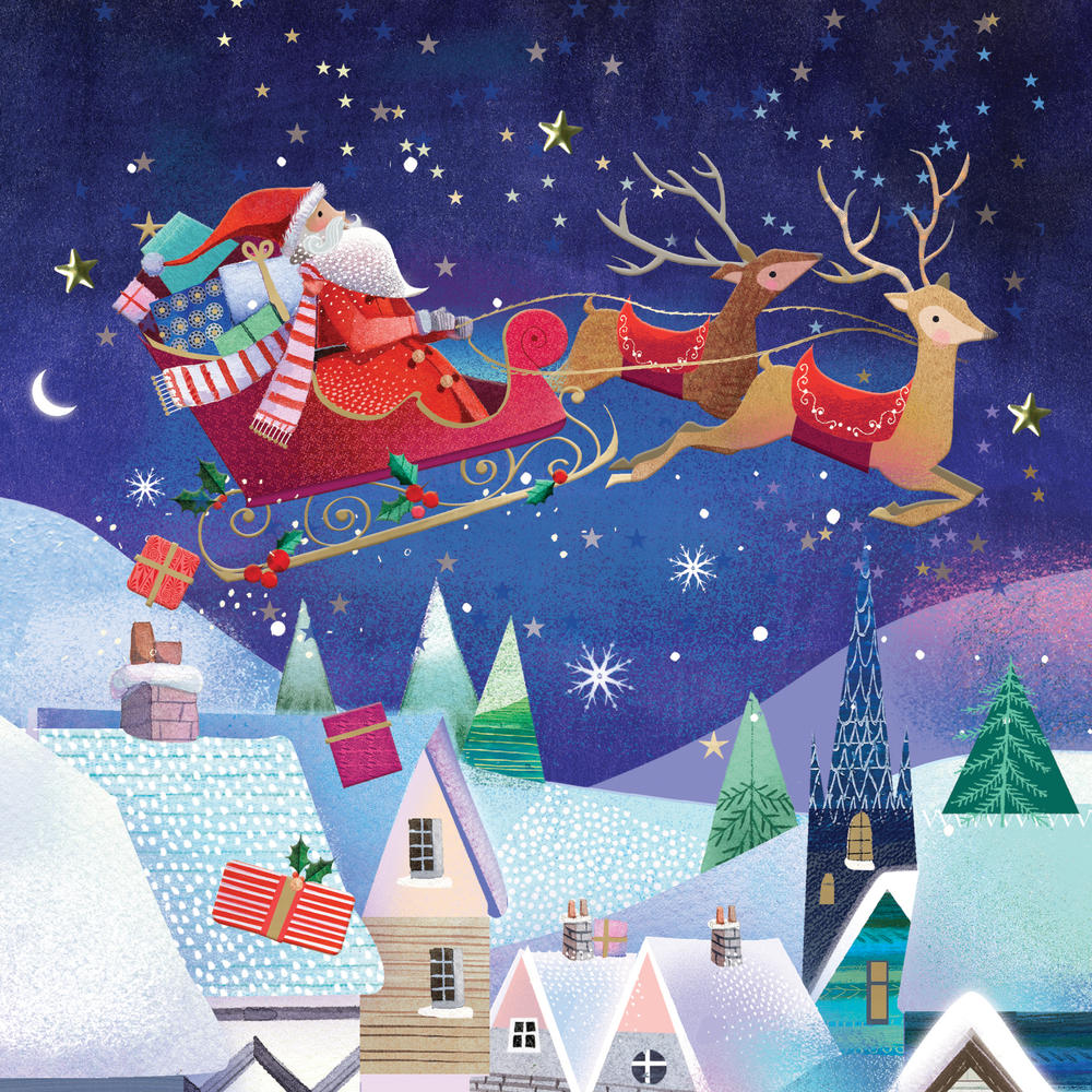 santa-s-flying-sleigh-luxury-hand-finished-foiled-christmas-card-cards