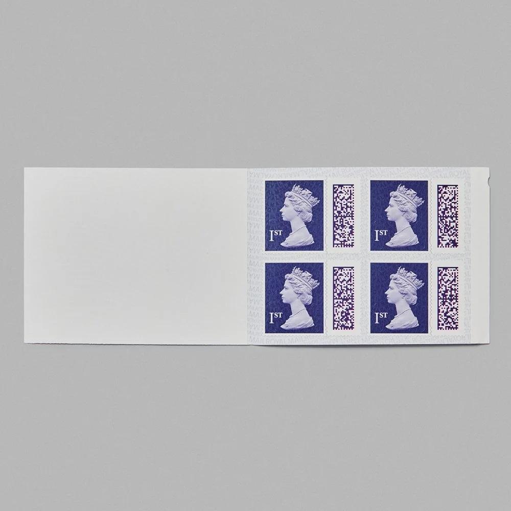 4 x 1st Class Postage Stamps In Book Cards