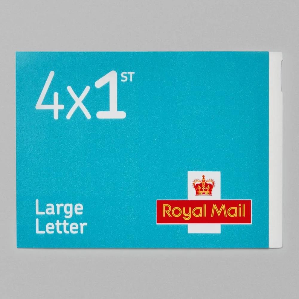 4 x 1st Class Large Postage Stamps In Book Cards