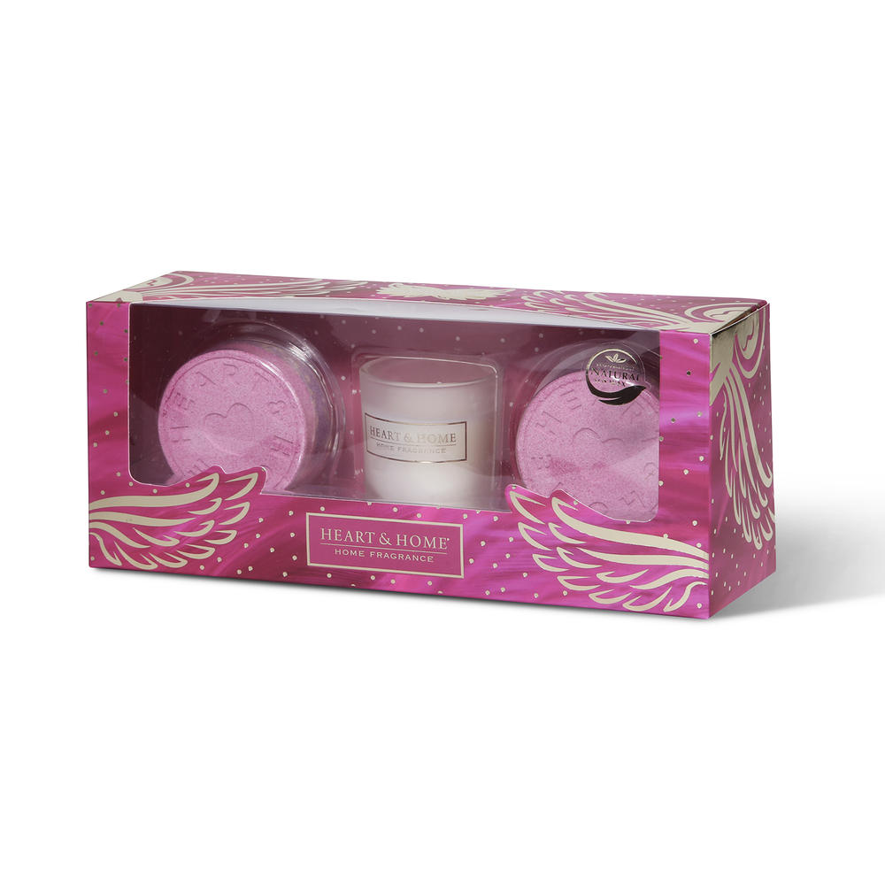 Heart & Home Guardian Angel Candle & Bath Bomb Gift Set In Gift Box Galentine's Day