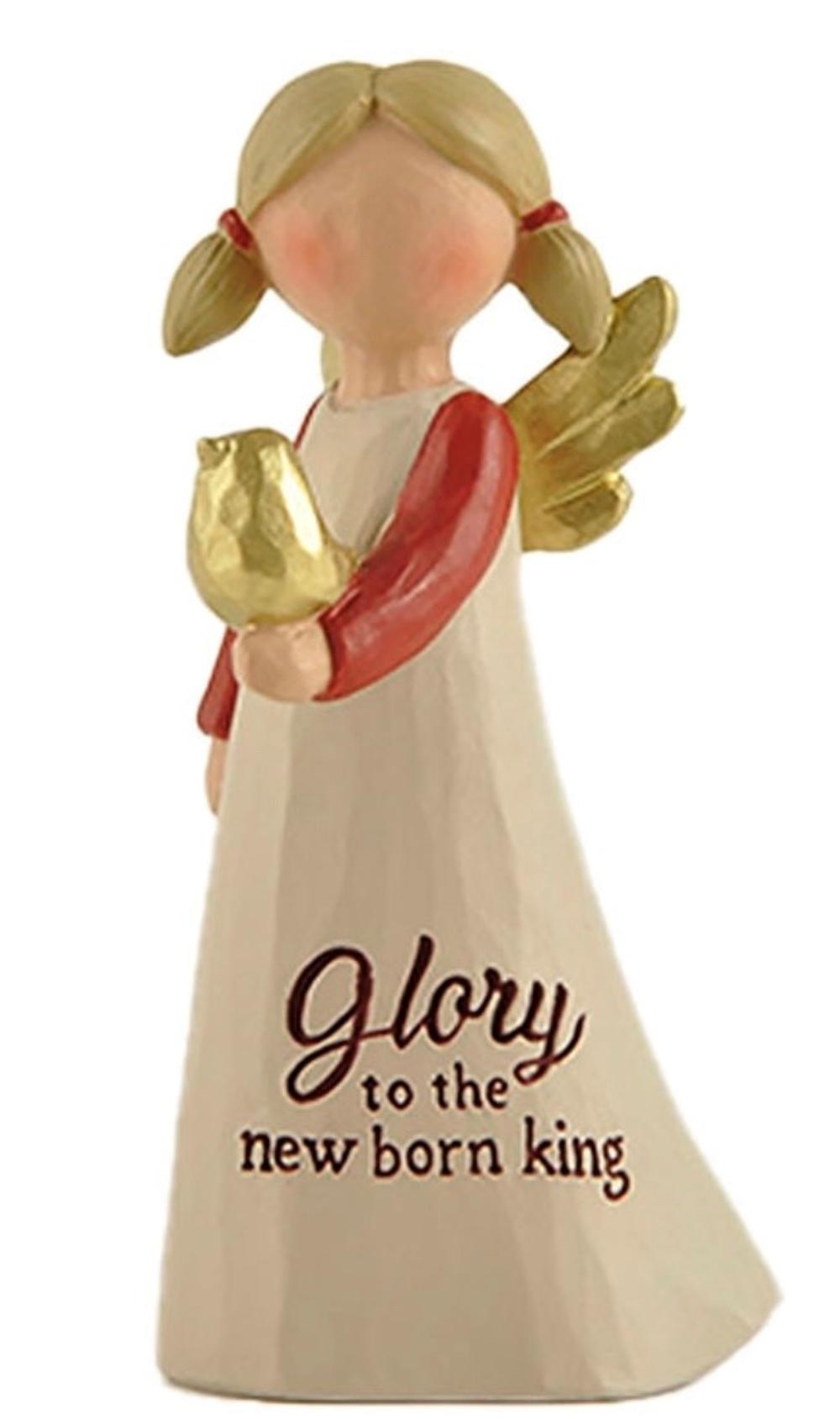 Feather & Grace Angel Figurine Glory To New Born King Guardian Angel ...