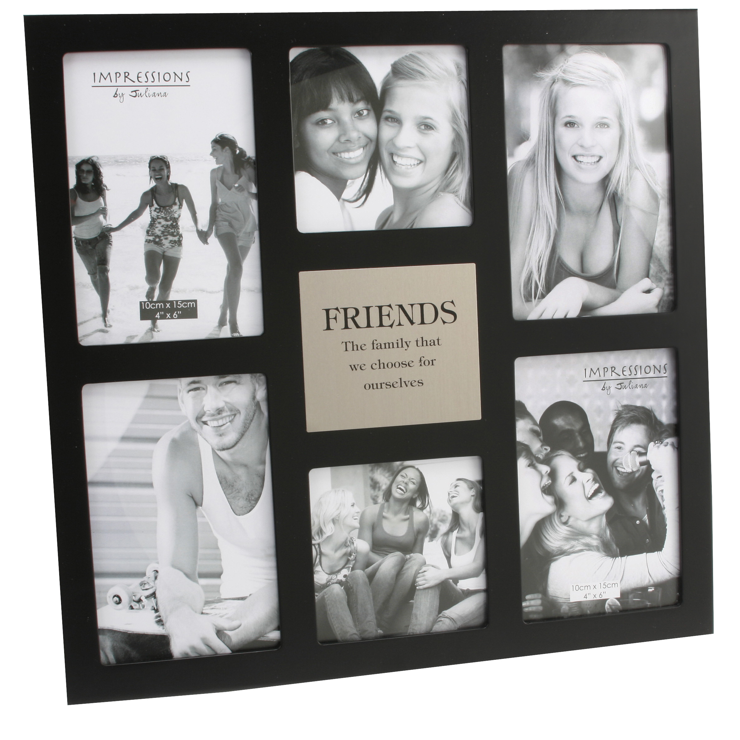 Friends Large Black Collage Multi Photo Frame Gifts