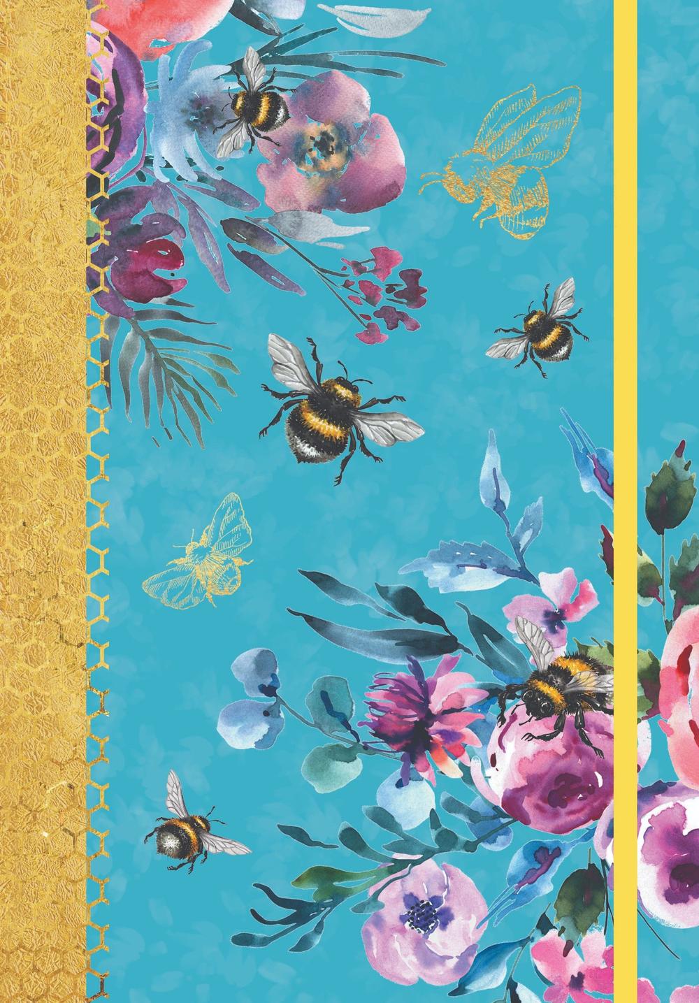 Gifted Stationery Queen Bee Gold Foiled A6 Notebook Birthday Gifts