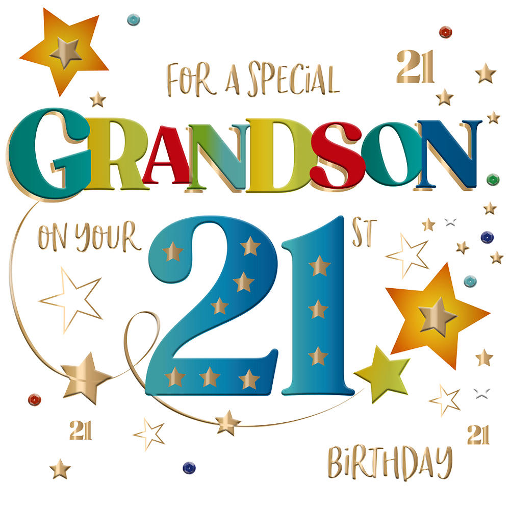 Grandson 21st Birthday Greeting Card 