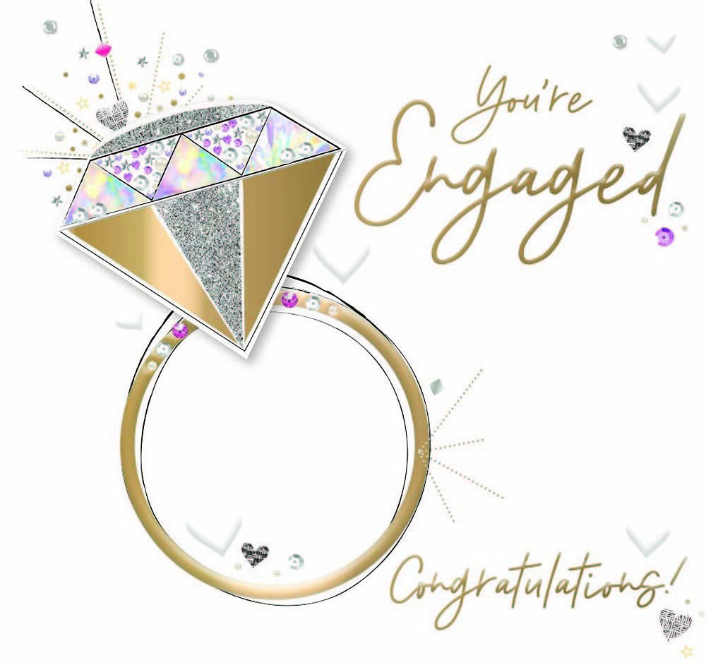 Congratulations Your Engaged Embellished Engagement Card | Cards