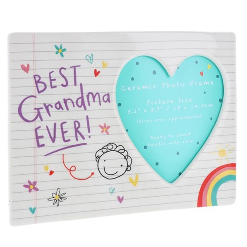 Scribbles Cute Best Grandma Ever Ceramic Photo Frame Gifts