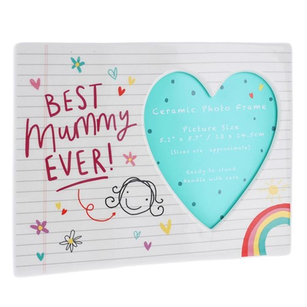 Scribbles Cute Best Mummy Ever Ceramic Photo Frame Gifts