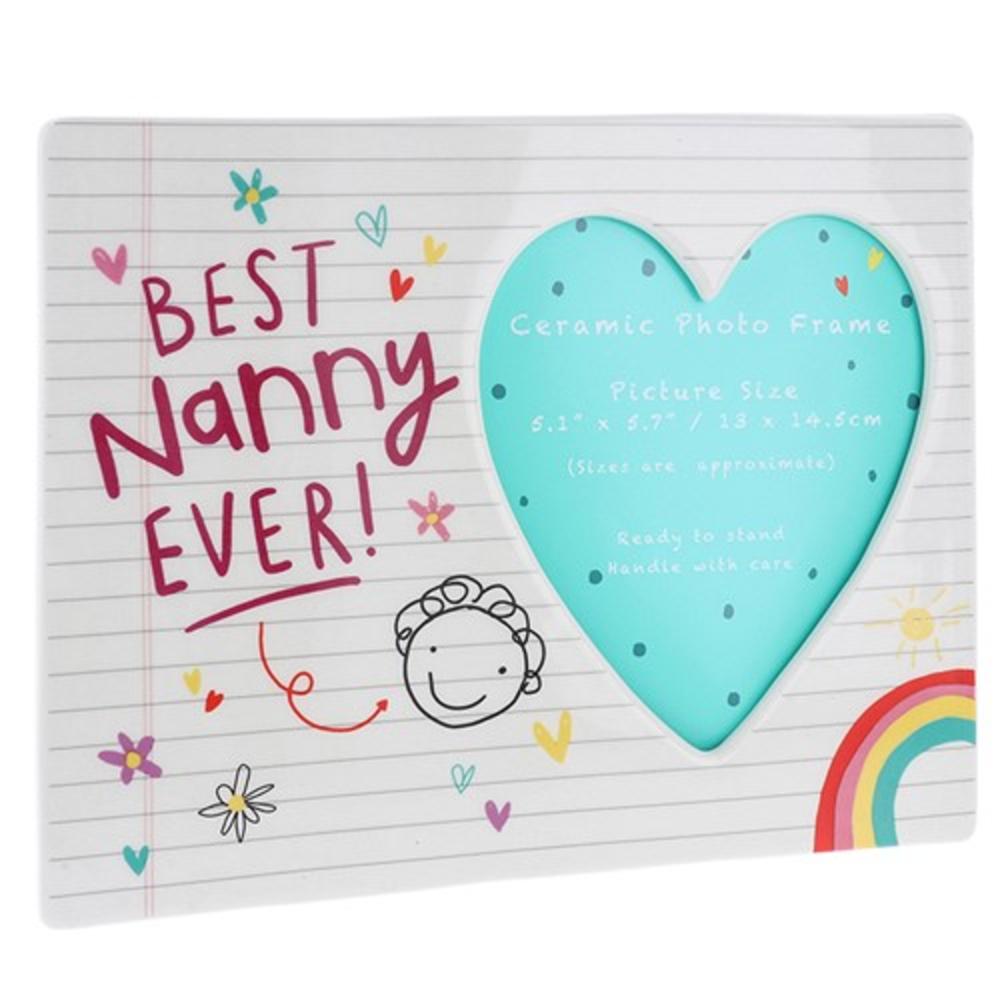 Scribbles Cute Best Nanny Ever Ceramic Photo Frame Gifts
