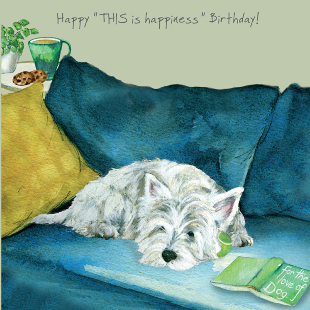 Westie Happiness Little Dog Laughed Birthday Card | Cards