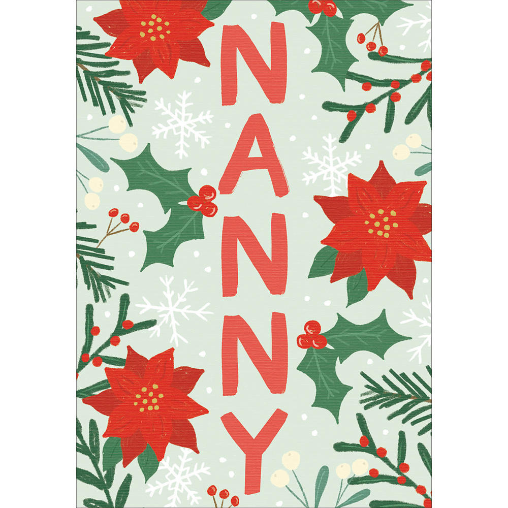 Candy Cane Lane To Nanny Contemporary Christmas Card Cards