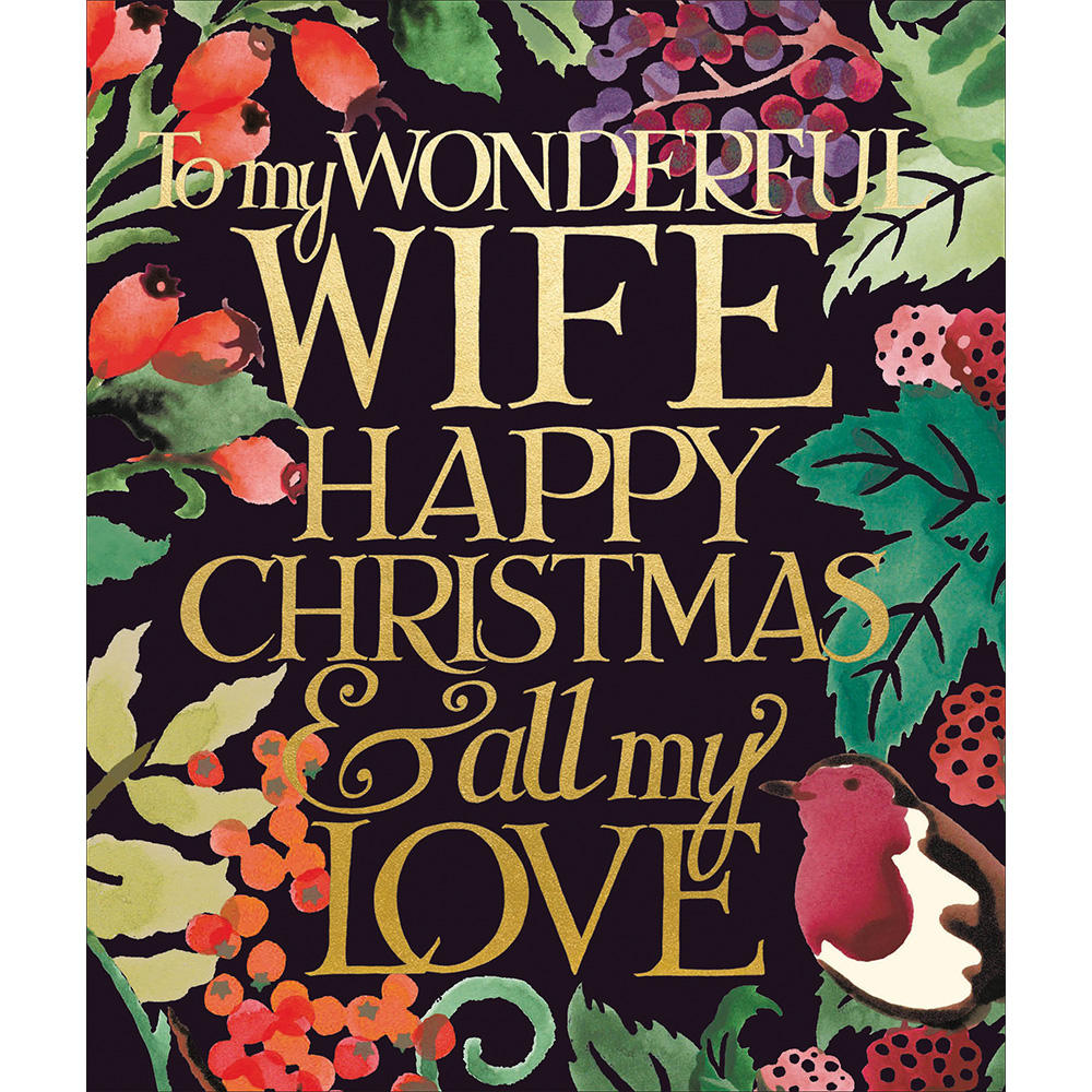 Emma Bridgewater Wonderful Wife Festive Christmas Card Cards
