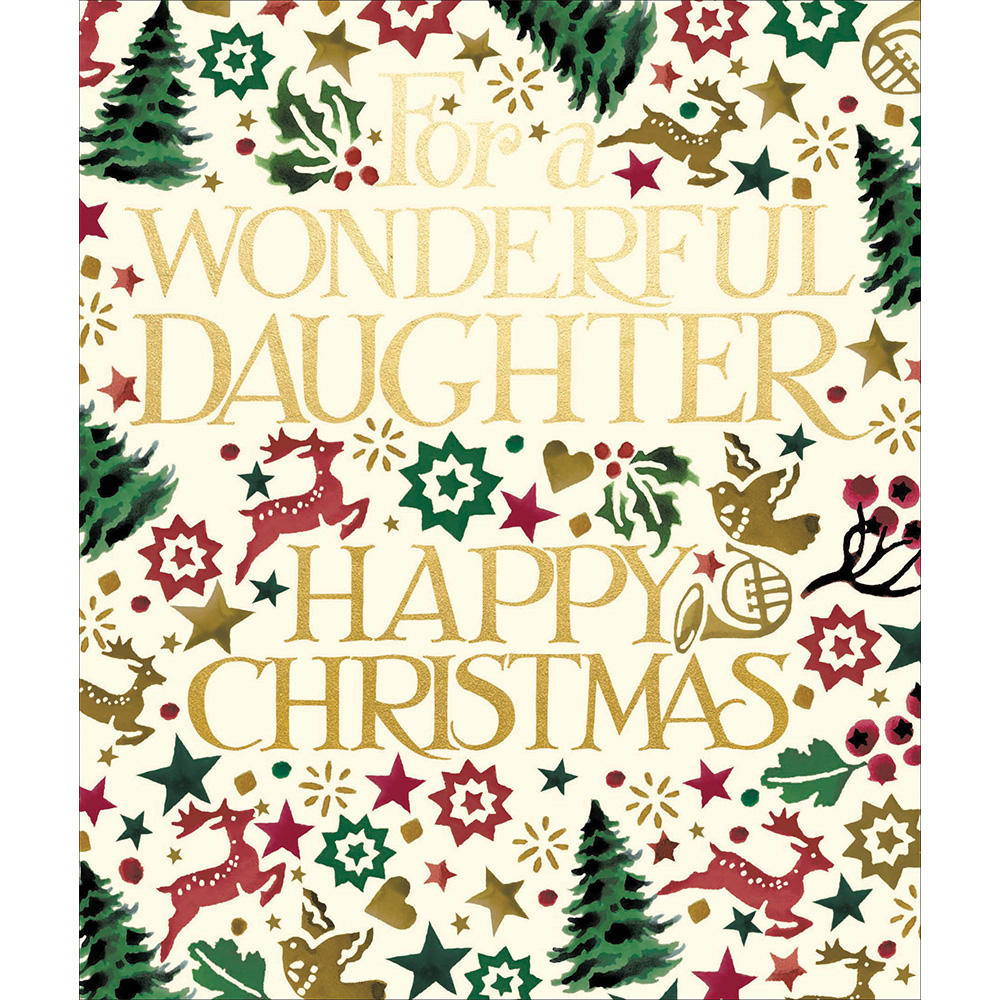 Emma Bridgewater Wonderful Daughter Festive Christmas Card Cards