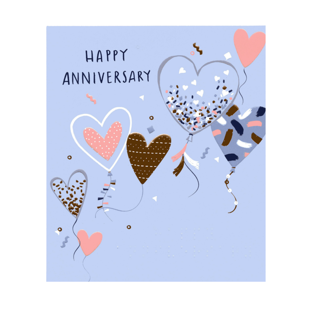 Braille Anniversary Card Happy Wedding Anniversary Greeting Card Cards