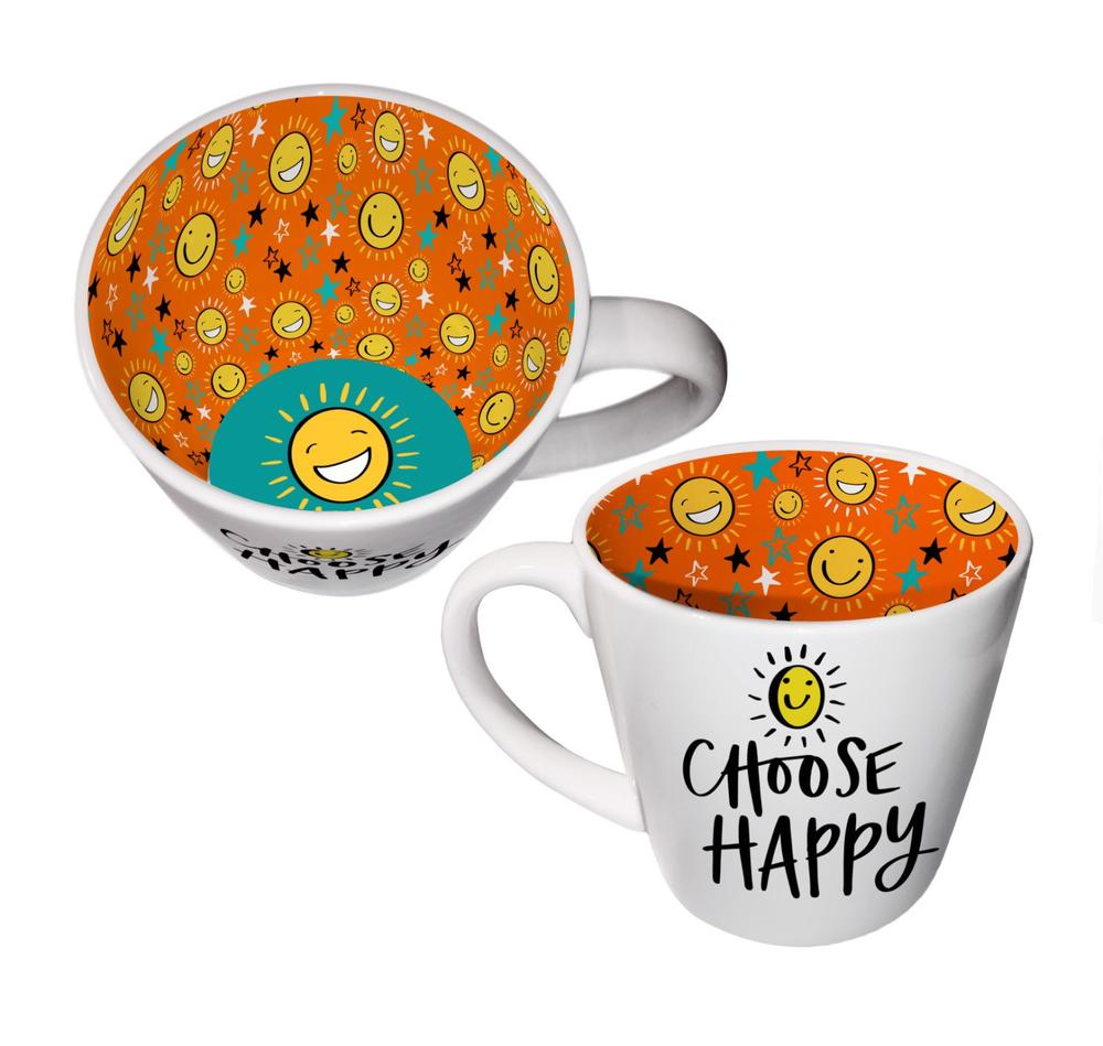Inside Out Choose Happy Sunshine Novelty Mug In Gift Box Gifts