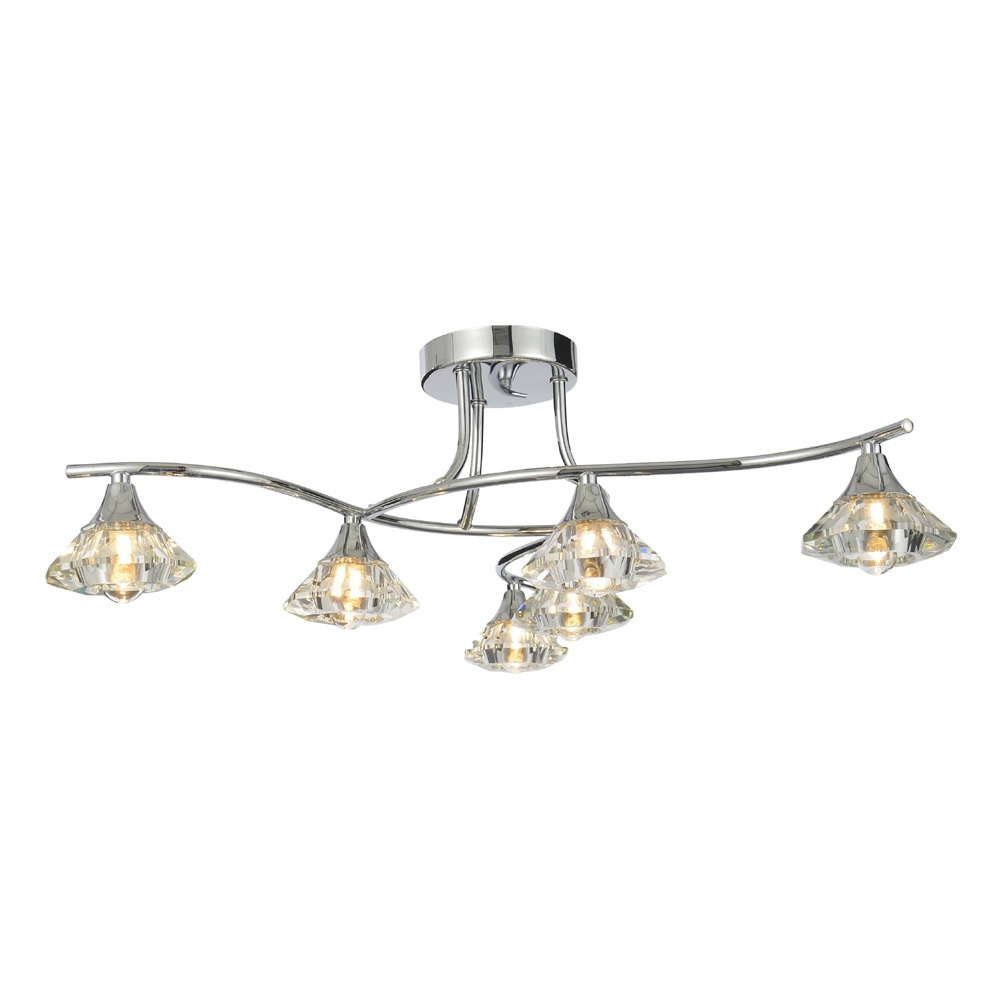 Forum Spa 28327 Chr Reena 6 Light Bathroom Ceiling Crystal Sentinel Forum Spa 28327 Chr Reena 6 Light Bathroom Ceiling Crystal Glass