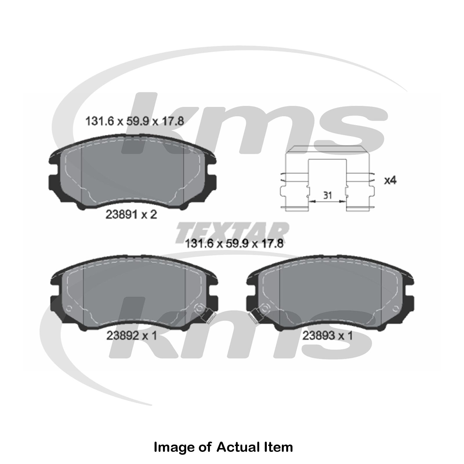 TEXTAR Set Pastiglie dei Freni 2593901 Top Qualità Tedesca NUOVO orig