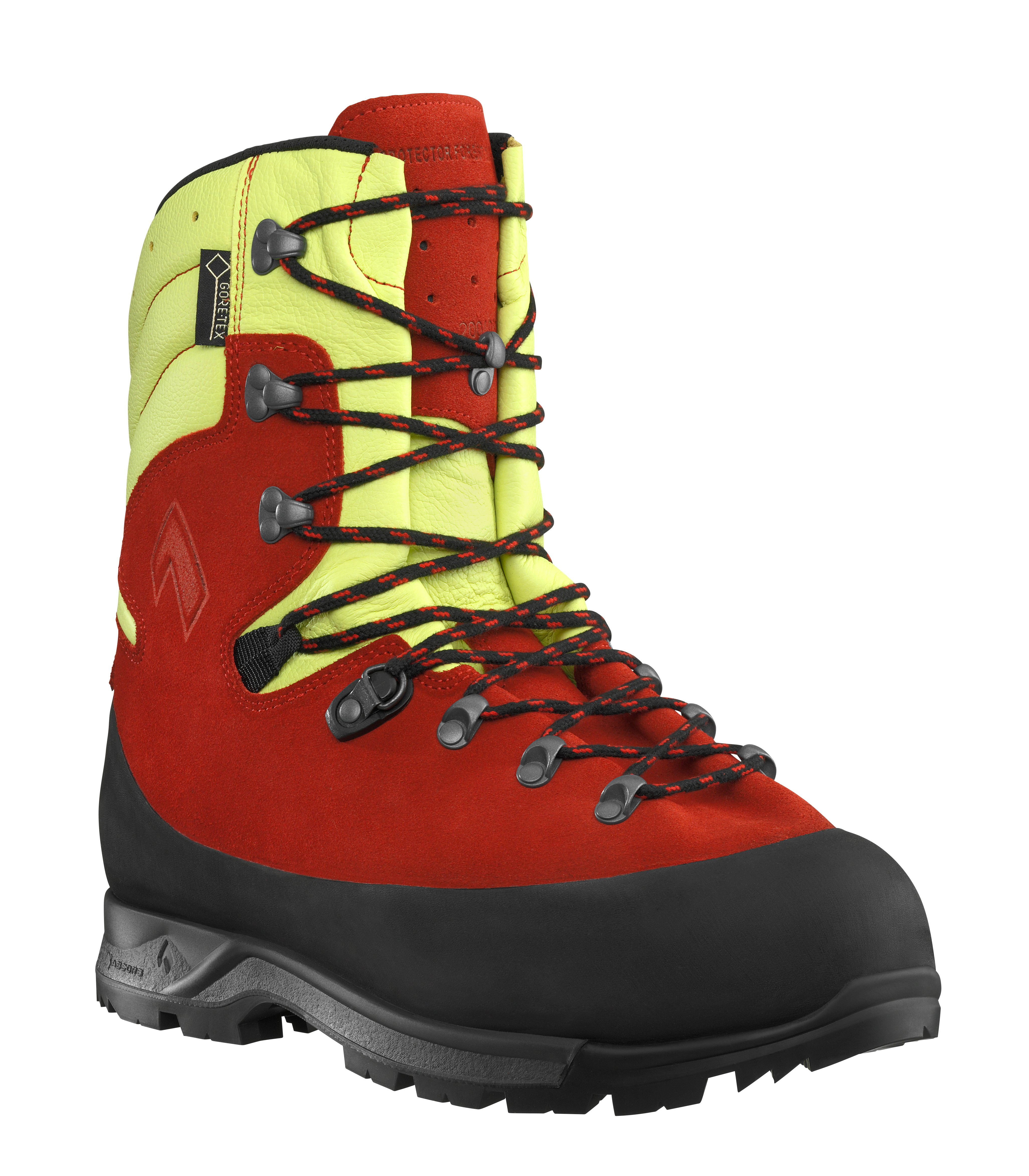 Haix 603115 Protector Forest 2.1 GTX Red-Yellow Class 2 Chainsaw Gore-Tex Forest