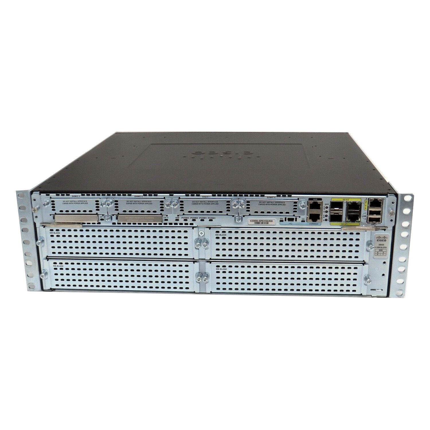 Cisco 3945 Integrated Services Router 3945/K9 C3900-SPE150/K9 With Ears ...