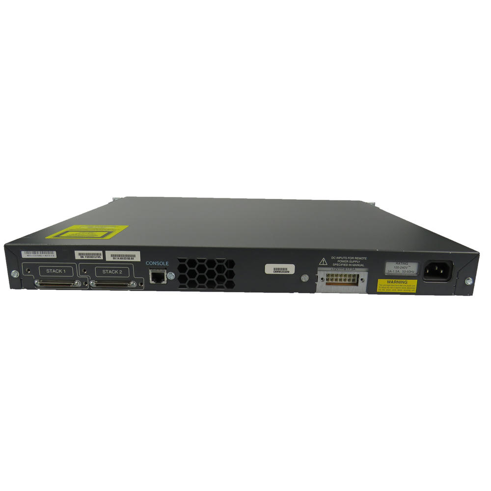 Cisco WS-C3750G-48TS-S 48 Port Gigabit 1U Managed Switch With Ears ...