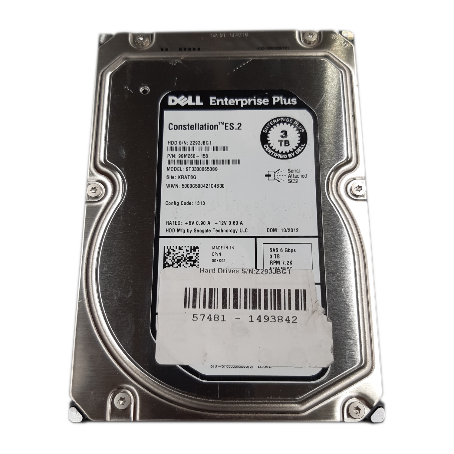 Seagate ST33000650SS Dell 0KK92 3TB 3.5