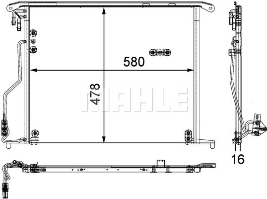 MAHLE PC Aircon condenser AC334000P
