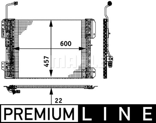 MAHLE Truck/Bus Aircon condenser AC671000P