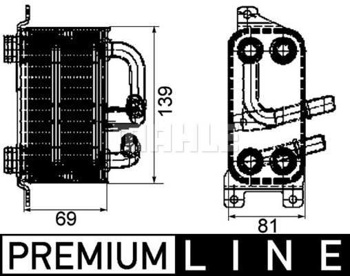 MAHLE PC Oil cooler CLC66000P