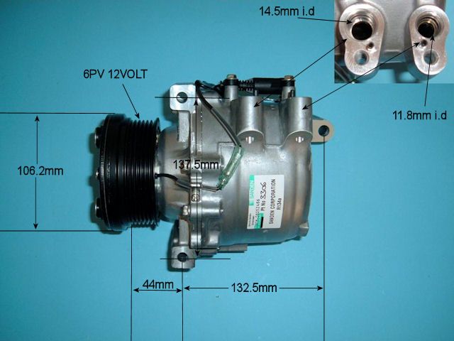 Aircon Compressor Genuine OE SANDEN – AutoAir 14-3306