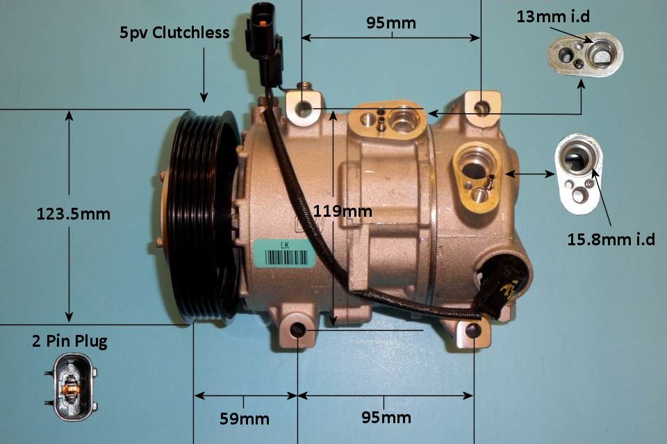 Aircon Compressor Genuine OE DOOWON – AutoAir 14-0347