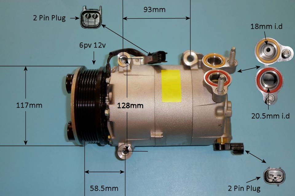 Aircon Compressor Genuine OE VISTEON – AutoAir 14-9670
